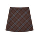 ELLE KIDS retro plaid skirt for girls autumn new college style high waist micro A mid-length skirt