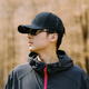 Meixia Fishing Hat Men's Sun Protection Windbreaker Second Generation Air Cap Outdoor UV Protection Men's Peaked Cap Black One Size