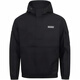 
DESCENTE solid color logo hooded long sleeve jacket for men and women black 100