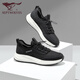 Seven Wolves men's shoes mesh breathable and odor-proof casual shoes for men's walking shoes summer new lace-up sports shoes soft sole shoes black 9922 41