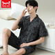 Catman MIIOW pajamas men's summer short-sleeved shorts summer thin men's men's style can be worn with loose casual large size home clothes 6624 men's style M standard (high 165100 Jin [Jin equals 0.5 kg])