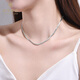 Cuihua pt950 flat blade snake bone platinum necklace simple and versatile men's plain chain as a birthday gift for boyfriend and husband. Snake bone necklace about 10g