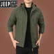JEEP SPIRIT charge jacket men's spring and autumn men's outdoor American windproof waterproof windbreaker men's autumn sports jacket dark blue 9898 plus velvet 6XL