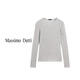 Massimo Dutti discount upgrade 2026 women's slim fit and versatile hollow cotton blended long-sleeved T-shirt 06261205 light gray XL (CN 175/100A)