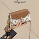 Anysmic Bag Damenbeutel Luxusmarke Single-Shoulder Crossbody Bag Damen 2025 Neues modisches und vielseitiges High-End-High-End-Kaffee der Frauen mit kleinem Quadrat