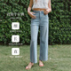 Olrain Blue Straight Jeans für Frauen im Sommer 2025 neue Stile lange Beine und modische vielseitige lange Hosen blau l
