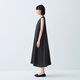 Muji Women's Cotton Chanvre Hobe sans manches Robe de femme Robe d'été Robe longue BCD91C5S Black L (165 / 88A)