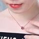 HEEKAIYI Ruby Necklace for Women Dove Blood Red 18K Gold Diamond Pendant Chinese Valentine's Day Birthday Gift for Wife and Girlfriend Selected Passepartout Ruby Necklace 1.16 carat - 18K Gold Diamond Pendant