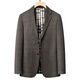 Lilang sense houndstooth iron-free men's casual suit 2025 spring and autumn business suit young and middle-aged fashion single western trend 2021 coffee color 2XL 185