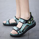 Boys' Sandals 2025 New Summer Children's Soft Sole Anti-Slip Middle and Large Boys' Outdoor Sports Beach Shoes Summer Style Army Green 30