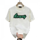 Kazuki Kuraishi Summer Nuevo algodón de algodón pesado Camiseta de manga corta para dibujos de diseño masculino impreso versátil cuello redondo de moda