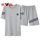Los pantalones cortos de manga corta de pijamas de algodón de verano yalu se pueden usar en el exterior para el exterior para los trajes de ropa para el hogar para hombres en el verano shorts de manga corta de Summer Donghanfeng: D9928 L [recomendado 100-120 Jin [Jin equivale a 0.5 kg]]]