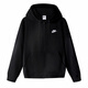 耐克（NIKE）定制服装 COS猫子休闲拉链连帽夹克外套 男女同款 黑色 黑色 S