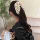 Bai Shilin Korean style 2025 new polka dot bubble banana clip vertical clip half-tied sweet hair clip back of the head hair clip white polka dot banana clip