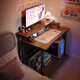 Mihao (MIHAO) computer desk desktop home small apartment bedroom e-sports simple work study writing table movable desk comes with desktop heightening | Walnut color 70CM