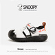 Snoopy (SNOOPY) Boys Leather Sandals Children's Summer 2025 New Water-Treading Baotou Beach Shoes Soft Sole Anti-Slip Baby Shoes White 22