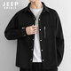 JEEP SPIRIT吉普衬衫男长袖秋季休闲工装外套男宽松百搭夹克上衣新款男装