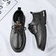 Playboy (PLAYBOY) leather shoes for men 2025 autumn and winter formal shoes business casual shoes workplace lace-up wedding leather shoes and boots black 41