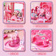 
Miaopu Le Children's House Playing Simulation Dressing Table Princess Makeup Table Toy Bracelet Beaded 3-6 Years Girls 4 Birthday Gifts 2-in-1 [Dressing Table + Cute Bear Backpack] Safety [Gift Box] Dressing Table 48 pieces + Cosmetics