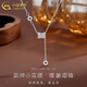 CHINA GOLD Pure Silver Necklace Women's Small Waist Topaz Silver Necklace Fashion Accessories Birthday and Holiday Gifts for Girlfriends and Wife Pure Silver Small Waist Topaz Necklace + Brand Gift Box