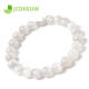 Pulsera de cristal de cabello blanco de nivel de colección JCDeguw con una cosa y una imagen Cabello completo Cabello liso Ojo de gato 520 Regalo de cumpleaños de San Valentín F3897 Modelo 13.5 mm