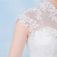 Nuevo vestido de novia de novia europea y americana, cuello de pie y vestido de boda de gran tamaño, blanco L