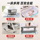 Cute Stone Newborn Crib Multifunctional with changing table, splicable bed, foldable baby rocking bed, removable for sleeping, Begonia Powder, with mosquito net + storage basket + soft mattress, foldable three-in-one sleep aid