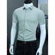 Gy Youngorhanp Yager Herren Kurzärmel-Shirt 2025 Neuer Sinn für neue Stil Nicht-Soled Anti-Falten Business Casual High-End-Sommer halb Ärmel Schwarz PL6167D S 38