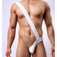 910 sexy underwear European and American men's underwear off-shoulder thong sexy butt-exposed T-trousers White All size