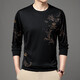 Pang Donglai DL DL de mediana edad y jóvenes Summer de seda de hielo de verano Camiseta de manga larga Camiseta redonda nueva camiseta de la base masculina de mediana edad Tendencia de camiseta B6627 Shangqing M 165_105__48100-120Jin [Jin equivale a 0.5 kg]