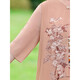 Yu Sen Yi Fat Mom Robe d'été plus graisse plus grande taille Cheongsam Summer d'âge moyen et de tempérament âgé jupe en mousseline 6629 poudre de lotus rose 3xl recommandé 125140jin [Jin est égal à 0,5 kg]