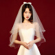 Jiayan nuevo estilo coreano pequeño velo y un velo y un velo y una novia accesorios de boda foto estudio foto de múltiples capas de múltiples capa 04 velo simple blanco 60cm-80 cm