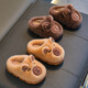 Kapibala children feel like stepping on shit, girls winter cartoon cute non-slip indoor home soft-soled slippers baby slippers upgraded environmentally friendly material light coffee slippers 12 32/33 size (shoe inner length 19CM suitable for feet 18
