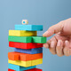Micro botes apilados altos bloques de construcción en capas con capas de juguetes intelectuales de alegría bloques de construcción digital para el ensamblaje interactivo para padres infantiles 48 Números [Enviar 2 martillos de madera + 4 dados]