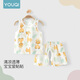 
Youqi children's vest shorts summer thin baby boy two-piece set A-type sleeveless boy sleeveless vest open-stage shorts
