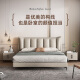 AISU moderne einfache Lederbettblatt Doppel 1,51,8 m Italienisch minimalistische Creme-Stil-Hauptschlafzimmerbett mit Massivholzbett hohe Einzelbett (Farbnummer: Regenbogen 162-35/9734) 1800 mm*2000 mm Rahmenkonstruktion