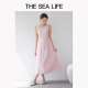 THE SEA LIFE连衣裙女欧海一生 气质圆领连衣裙女25夏纯棉无袖中长裙200073 蔷薇粉 S