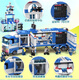 Shantoulin Village Kinderversammlung Bausteine ​​für Toys Polizeistall Serie Polizeiauto Spezialpolizei Model Jungen Geschenktank Empire 1047 Getreide + 8 Fliesen Fässer ~