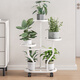 Wojia flower shelf living room floor-standing balcony storage rack outdoor courtyard succulent iron flowerpot bracket shelf extension rack