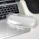 Dongha transparente Brille Box INS-Stil tragbare und stressresistente Studenten, Männer und Frauen, einfache und hochwertige Sonnenbrillen, hochwertige Aufbewahrungsbox, Brille Box + Brille Tuch