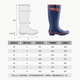 EVERCREATURES British fashion rain boots women's rain boots non-slip waterproof shoes adult children's water boots rubber rain boots women's blue and red contrasting color high cylinder 10RNV 37