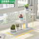
Diyi solid wood windowsill succulent flower rack living room home multi-layer small flower rack balcony flower pot rack decoration A0 type coated warm white height 15-30cm