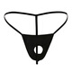 2024 Men's Naked Sleeping Underwear Sexy Revealing Hole T-Pants Leaking Ass T-Pants Large Stretch Briefs Gay Black Large Stretch One Size