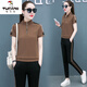 Woodpecker Sportswear Set para mujeres Summer 2025 NUEVA MANGA CORTA CORRIENTE CORPIA PURO SET DOS PIEZAS SET RED 9906 2XL recomendado 125-140Jin [Jin es igual a 0.5 kg]