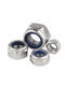 Guwanji 316/304 Tuerca anti-inoxidable de acero inoxidable Tuerca autocipulante americana dientes finos de diente inversa de nylon anti-Bloqueo de tornillo hexagonal de tornillo hexagonal 4.8 grados de hierro blanco Zinc M12200