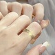 Broken Ice Ring 999 Broken Ice Ring Broken Gold Ring Gold-coated Silver Plain Ring for Female Couple Narrow Version 2mm US Size 6 Gold-Coated Silver Solid