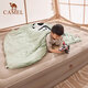 Camel panda outdoor children's autumn and winter sleeping bag in large children's anti-kick quilt portable student lunch break camping dirty bag 20-12164BAF5643 silver green children