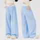 Pitt Girls Set 2025 Frühlings- und Sommer Neue Kinder modische zweiteilige Set Big Children's Summer Internet Promi Wide Legs Hosen Kleidung 18848 Weiß 15277 Blau 170 cm
