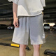 
Adidas knitted shorts men's summer gray sports pants basketball big logo pure cotton five-point pants beach pants IC9756 / cotton polyester S 120-135Jin [Jin equals 0.5 kg]