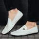 Sieben Wölfe 2025 Frühlings- und Sommer neue Bohnenhundschuhe Herren Lederschuhe Koreanische Fahrschuhe Lazy Schuhe Soziale trendige Gelegenheitsschuhe gelb 9880 39